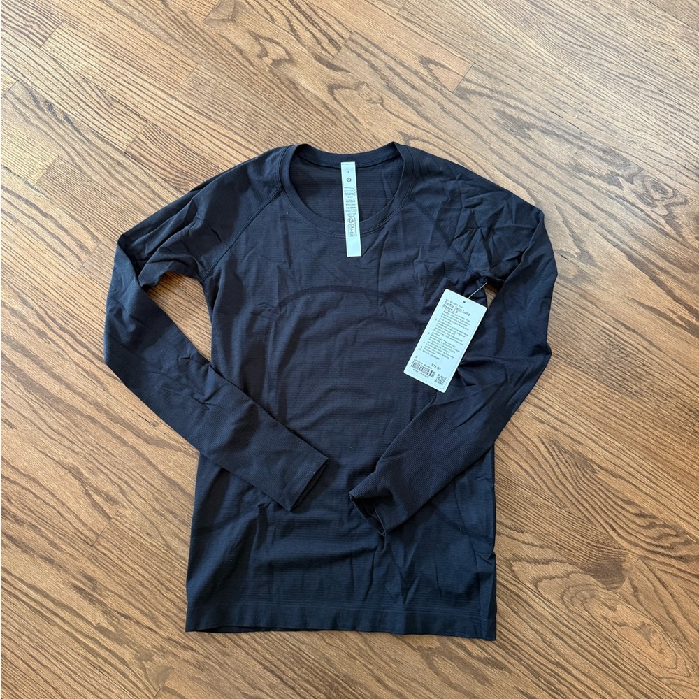 NWT Lululemon Black Swiftly Tech Long Sleeve 2.0 Sz 8